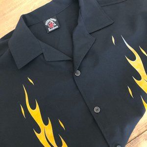 Men's After Hours Flames Button-Down Shirt